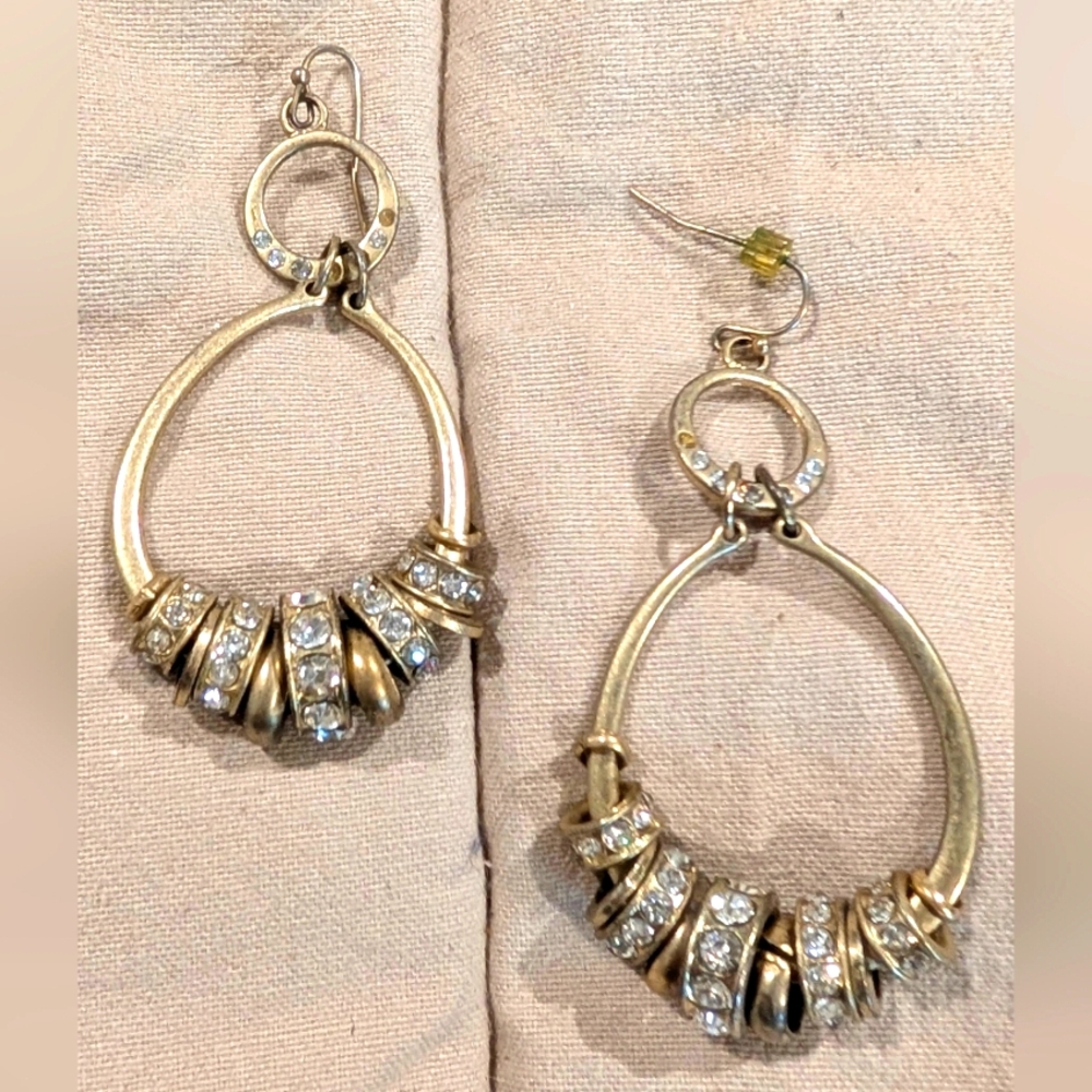 Elegant Gold and Silver Hoop Earrings